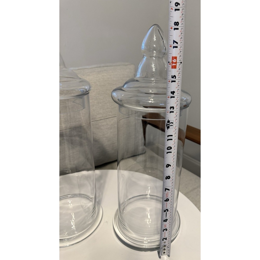 18" Tall Antique Victorian Blown Glass Apothecary Specimen Pharmacy Jar with Lid - Picture 10 of 12